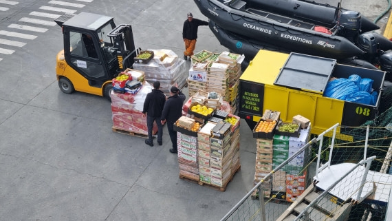 OTL24-25, Day 1, Gary 1Dec-food delivery at port.jpg © Gary Miller - Oceanwide Expeditions.jpg