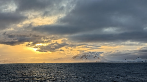 Sunset over Antarctica