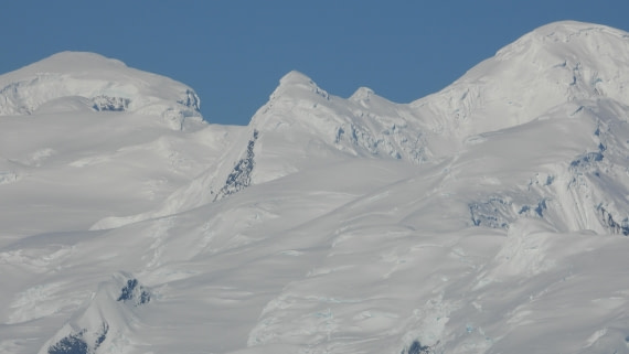 first view of the Antarctic Islands coastline