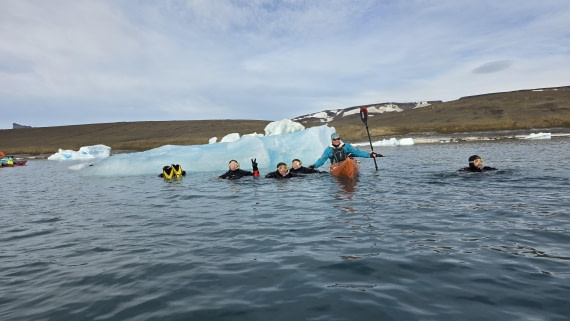 OTL31a26, Day 7, Kayak and snorkellers around berg 20260323_101656.jpg © Sid Dewfall - Oceanwide Expeditions.jpg