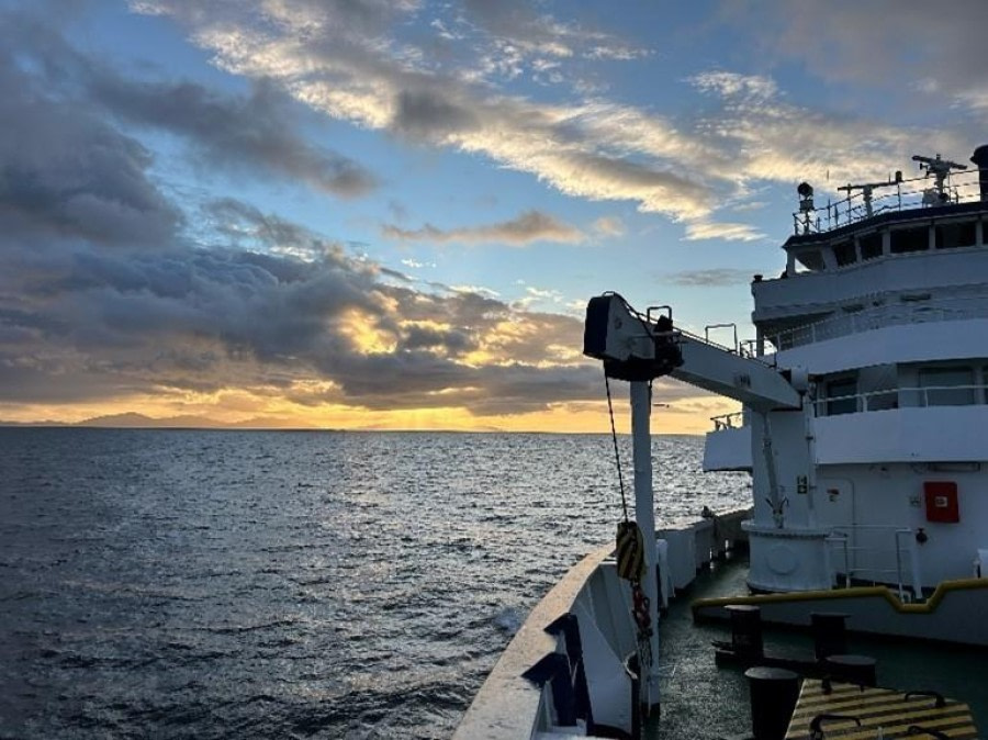 At sea towards the Falkland Islands