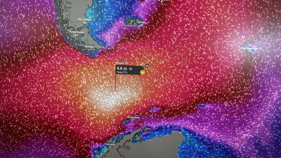 Across the storm in the Drake Passage