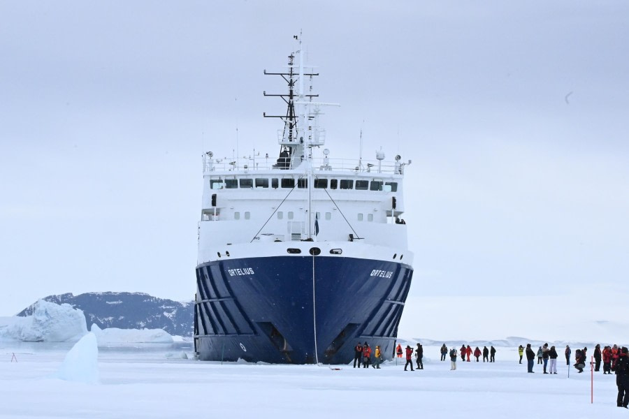 Kinnes Cove and sea ice landing