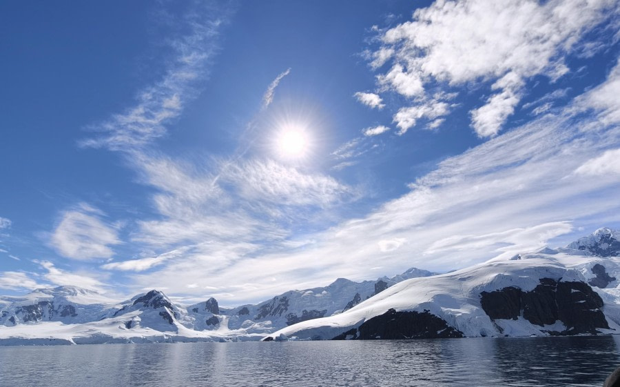 Rare sunny day in Antarctica
