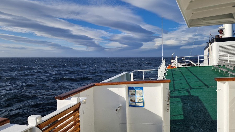 At sea, heading towards The Falklands