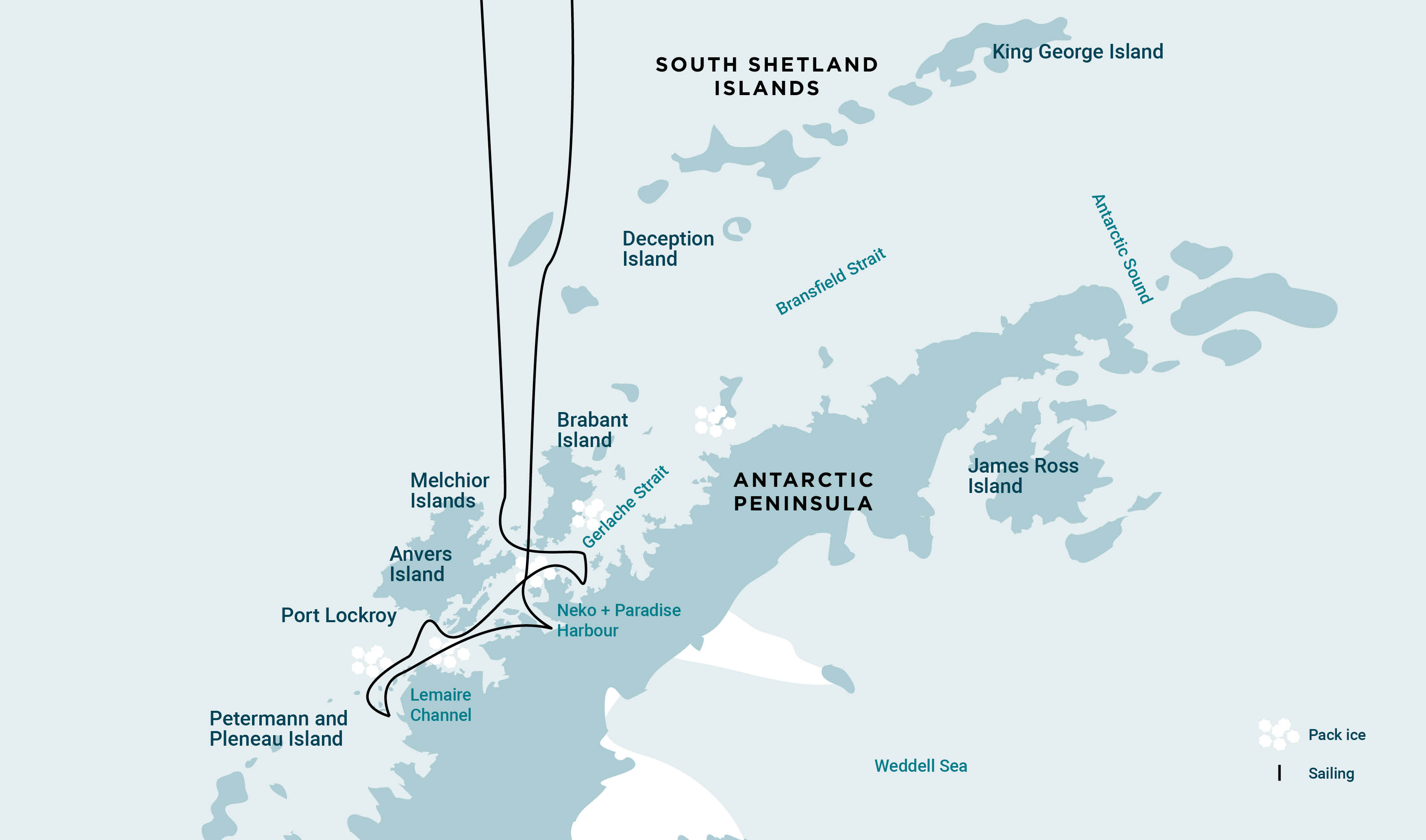 Route of Antarctica - Whale watching