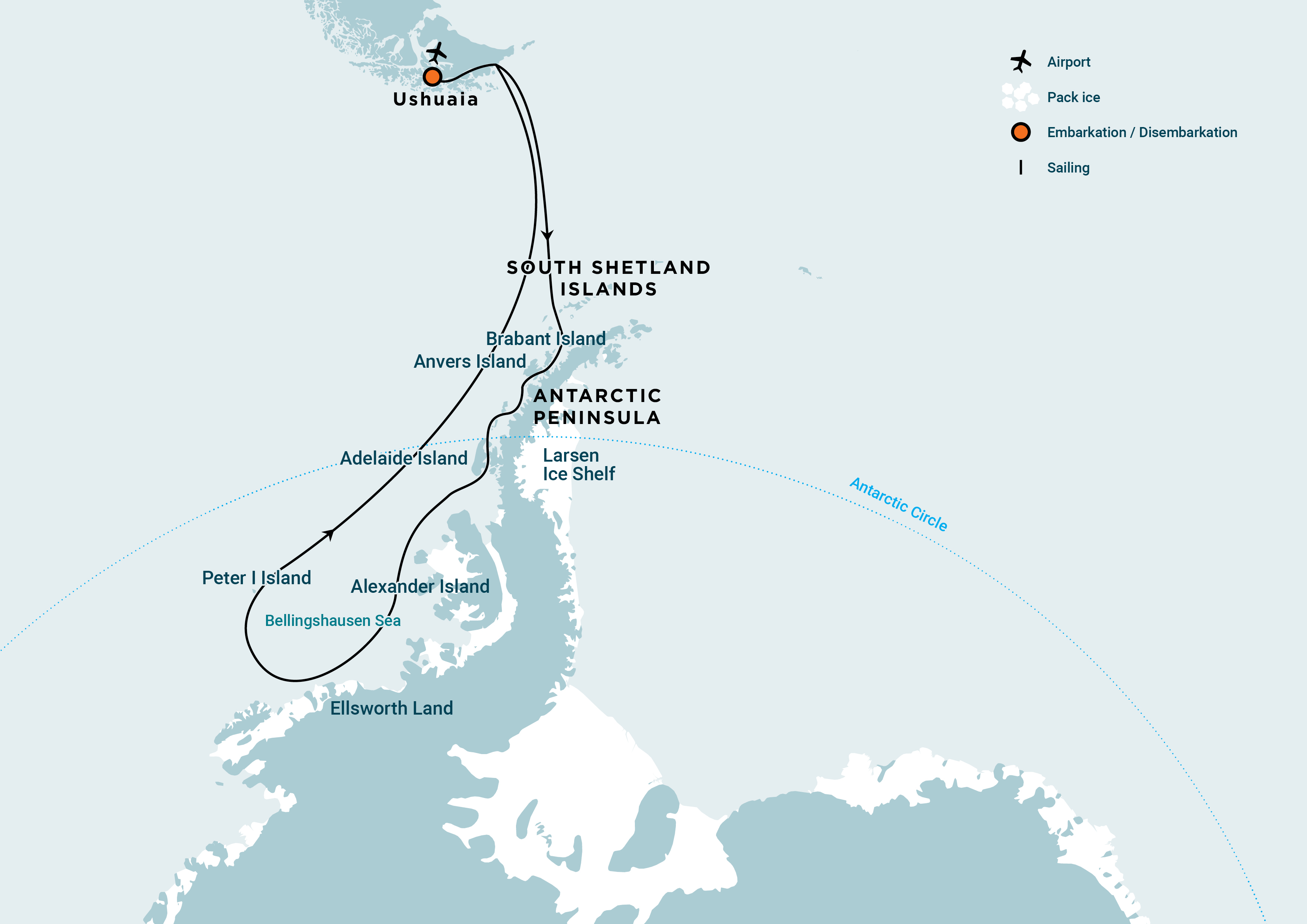 Bellingshausen Sea / Peter I Island + Ellsworth Land - incl. helicopters Bellingshausen Sea / Peter I Island + Ellsworth Land - incl. helicopters