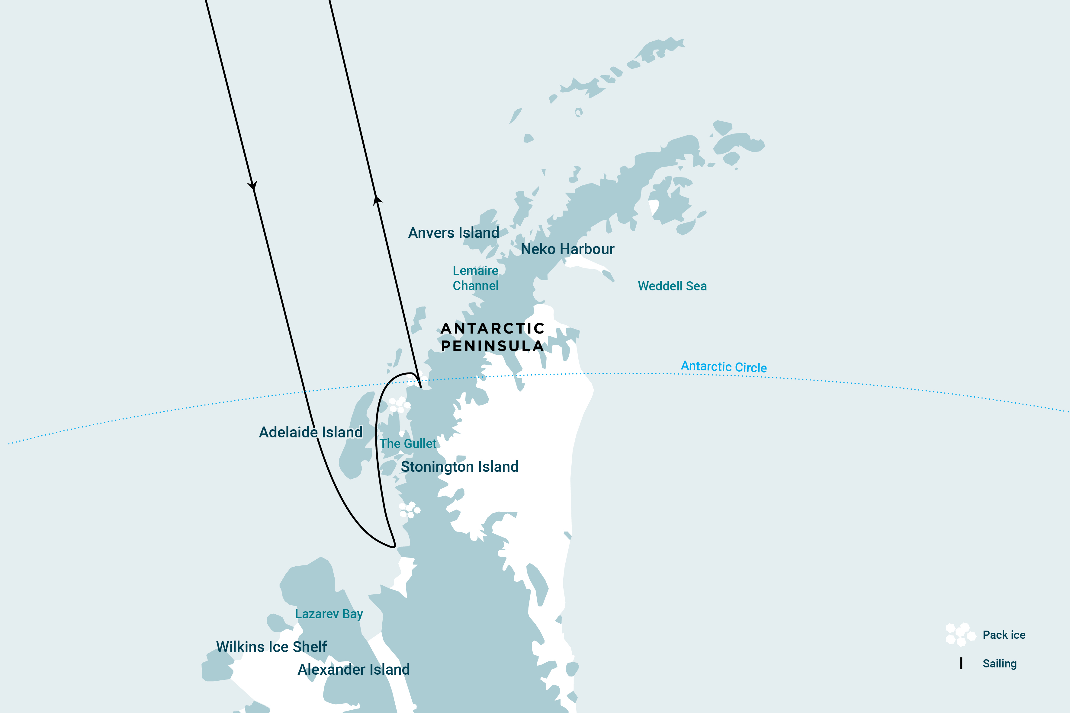 Route of Deep South Basecamp Experience - Long Hikes