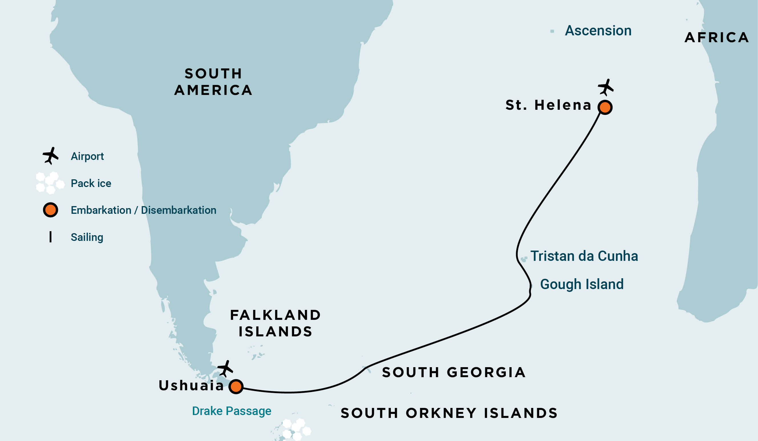 Atlantic Odyssey, excl. Antarctic Peninsula Atlantic Odyssey, excl. Antarctic Peninsula